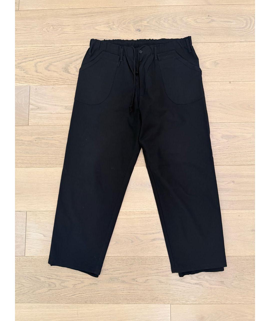 YOHJI YAMAMOTO Черные хлопковые повседневные брюки, фото 7