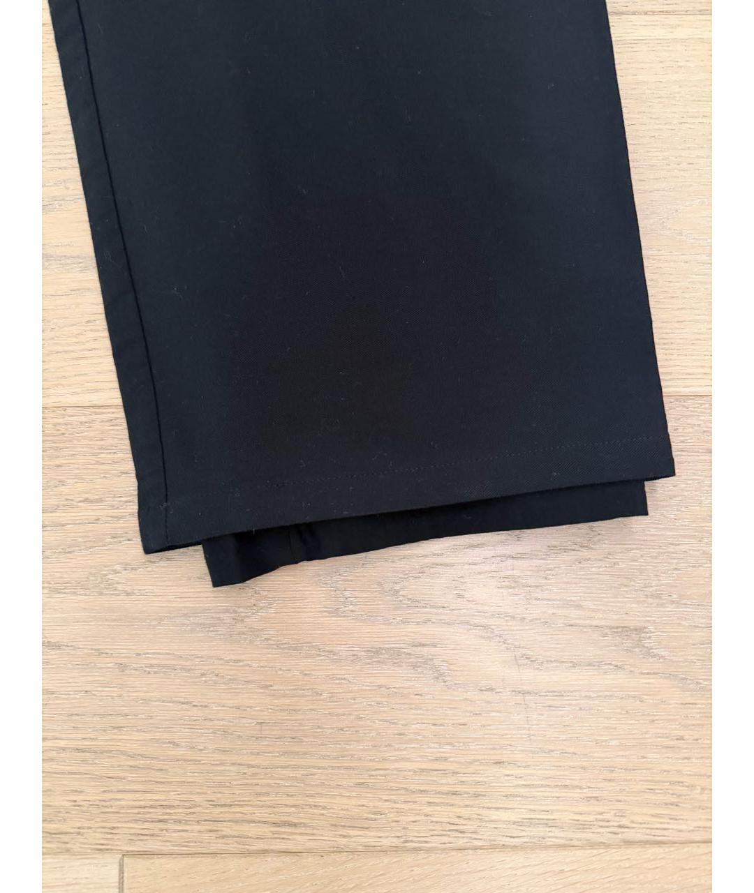 YOHJI YAMAMOTO Черные хлопковые повседневные брюки, фото 4