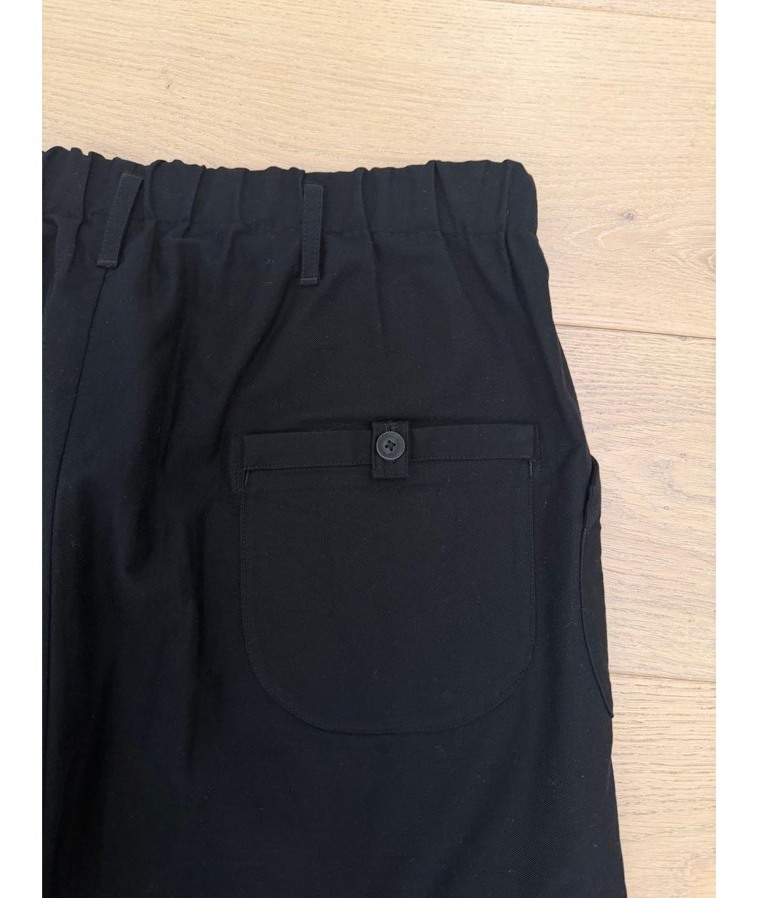 YOHJI YAMAMOTO Черные хлопковые повседневные брюки, фото 5