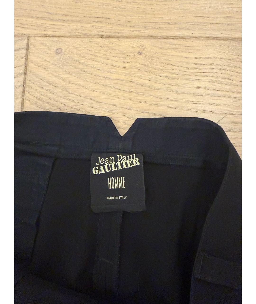 JEAN PAUL GAULTIER Черные шерстяные повседневные брюки, фото 6