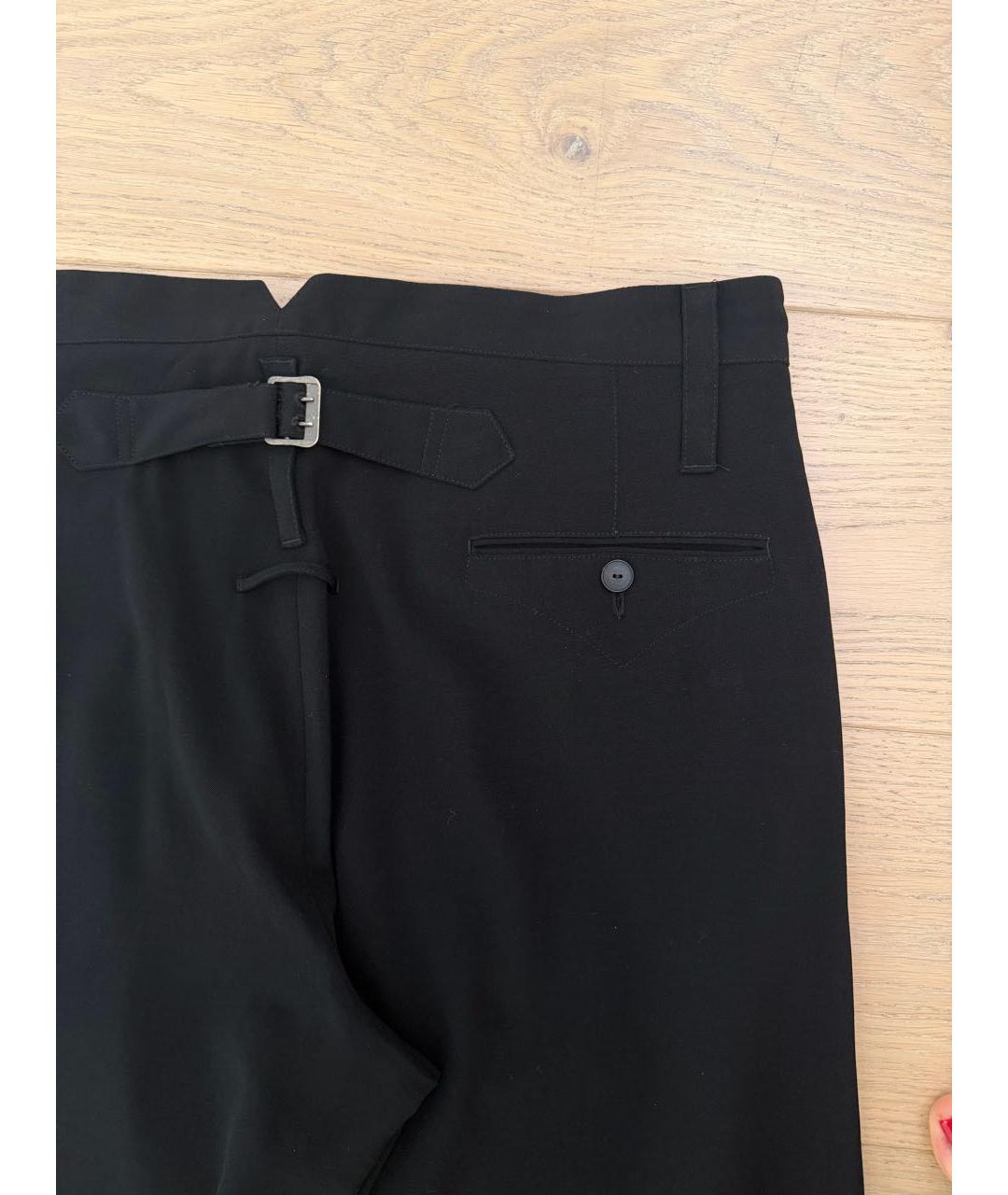 JEAN PAUL GAULTIER Черные шерстяные повседневные брюки, фото 5