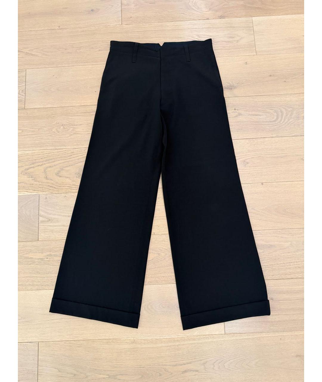 JEAN PAUL GAULTIER Черные шерстяные повседневные брюки, фото 8