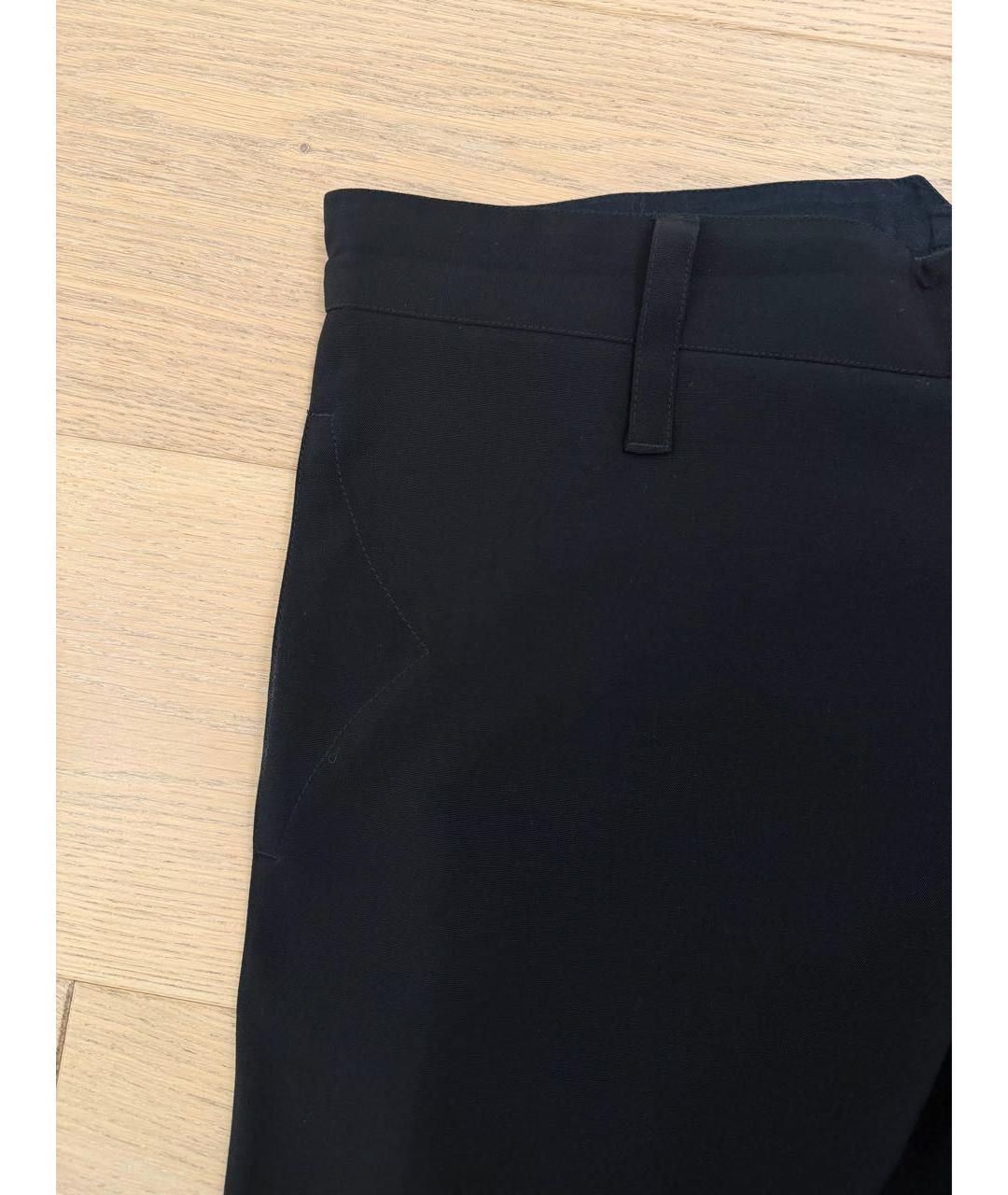 JEAN PAUL GAULTIER Черные шерстяные повседневные брюки, фото 4