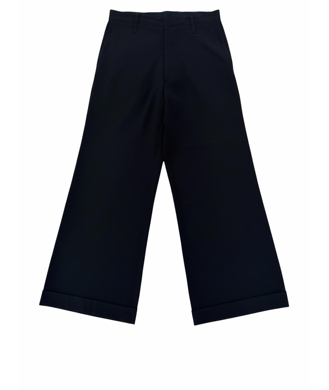 JEAN PAUL GAULTIER Черные шерстяные повседневные брюки, фото 1