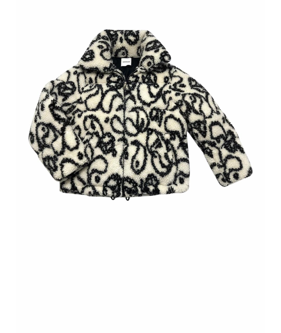 SANDRO Белая полиэстеровая шуба, фото 1