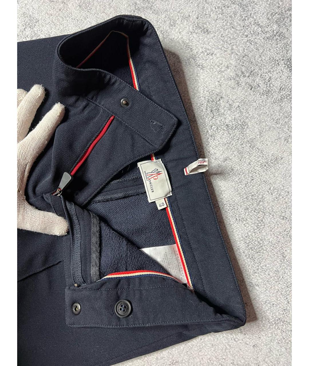 MONCLER GRENOBLE Темно-синие полиэстеровые леггинсы и велосипедки, фото 7