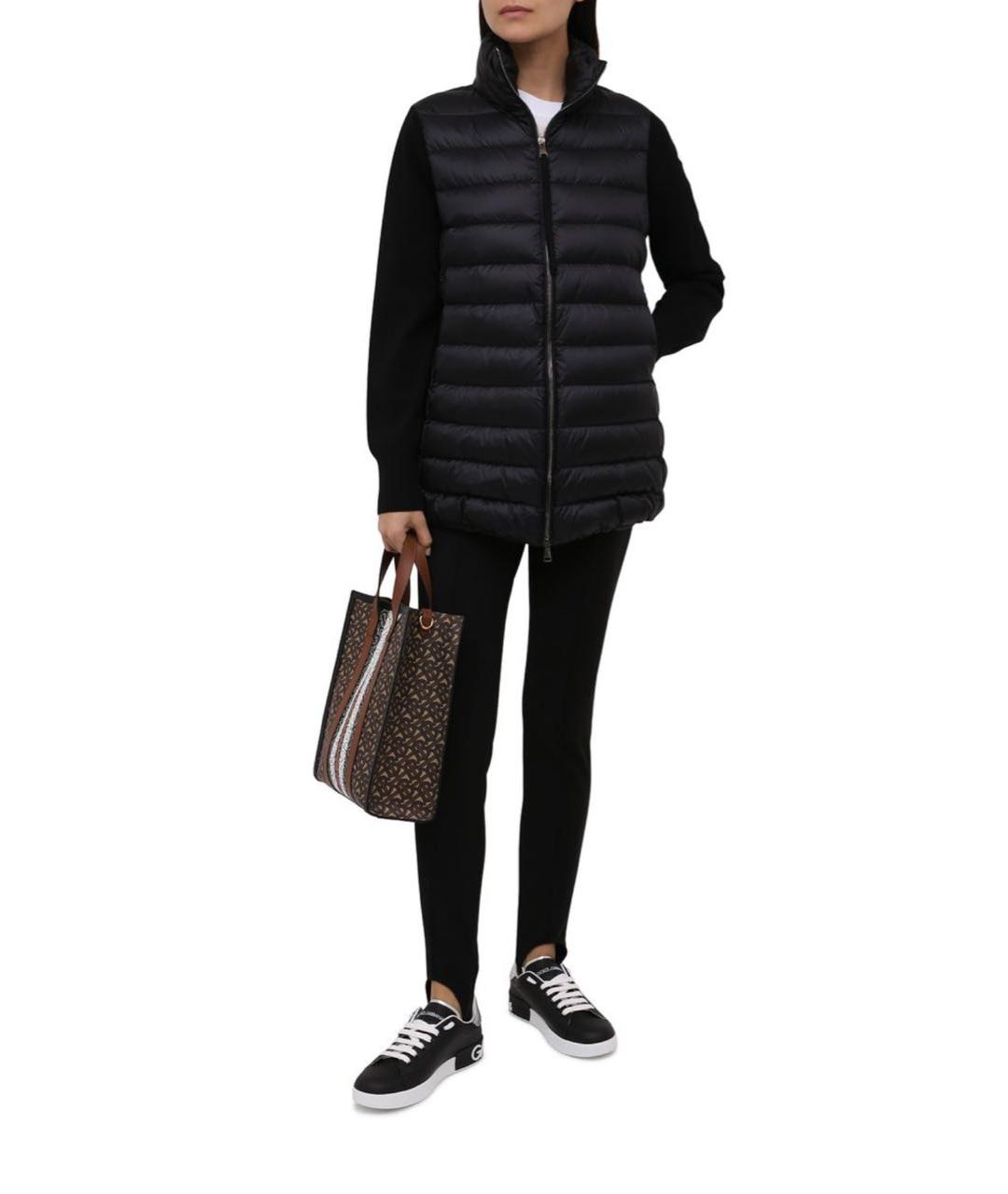 MONCLER GRENOBLE Темно-синие полиэстеровые леггинсы и велосипедки, фото 2