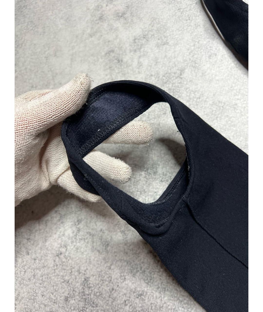 MONCLER GRENOBLE Темно-синие полиэстеровые леггинсы и велосипедки, фото 6