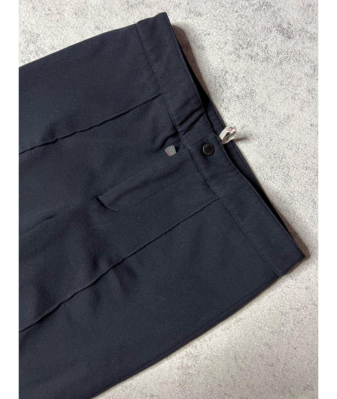 MONCLER GRENOBLE Темно-синие полиэстеровые леггинсы и велосипедки, фото 5