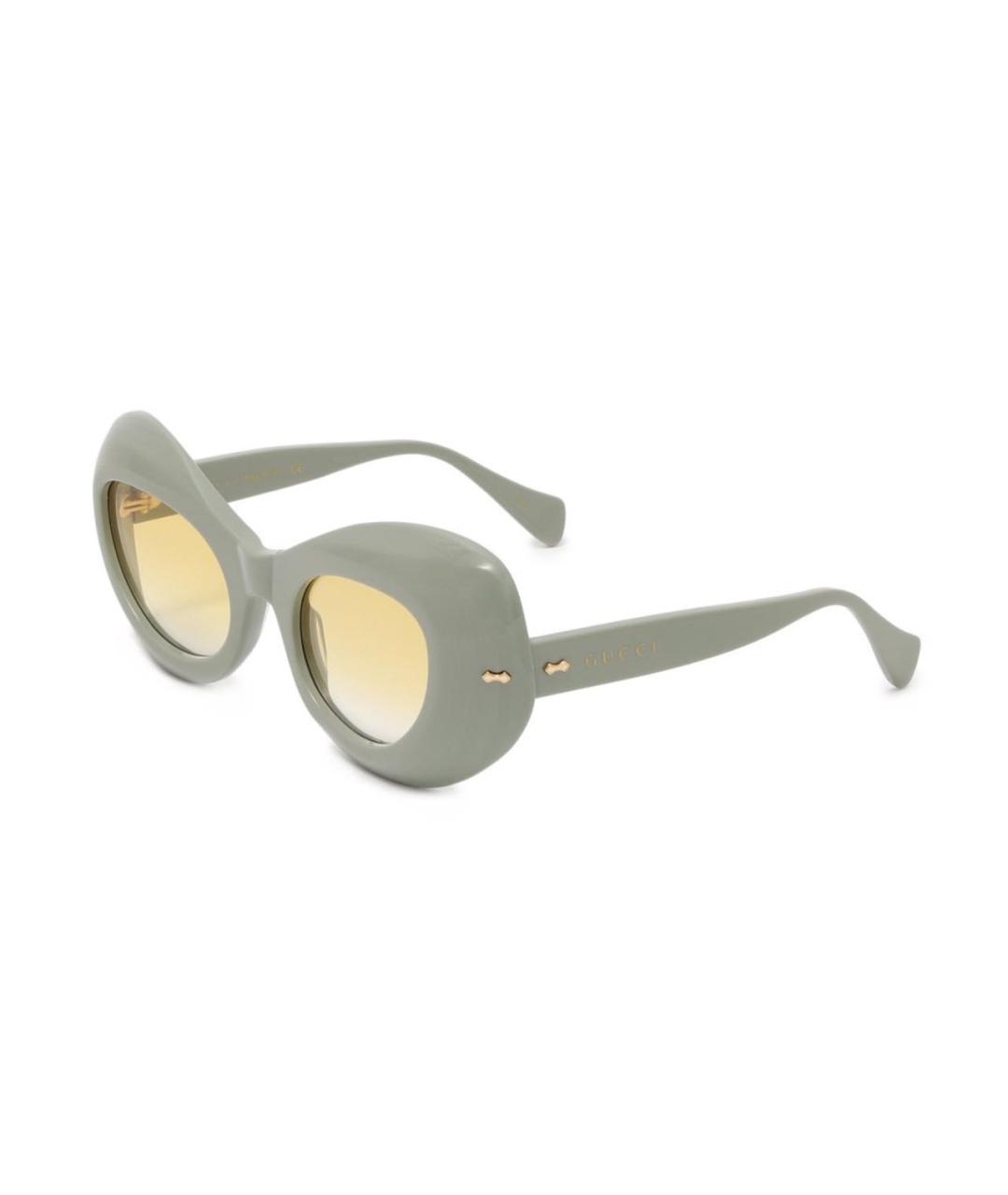 GUCCI Зеленые пластиковые солнцезащитные очки, фото 2