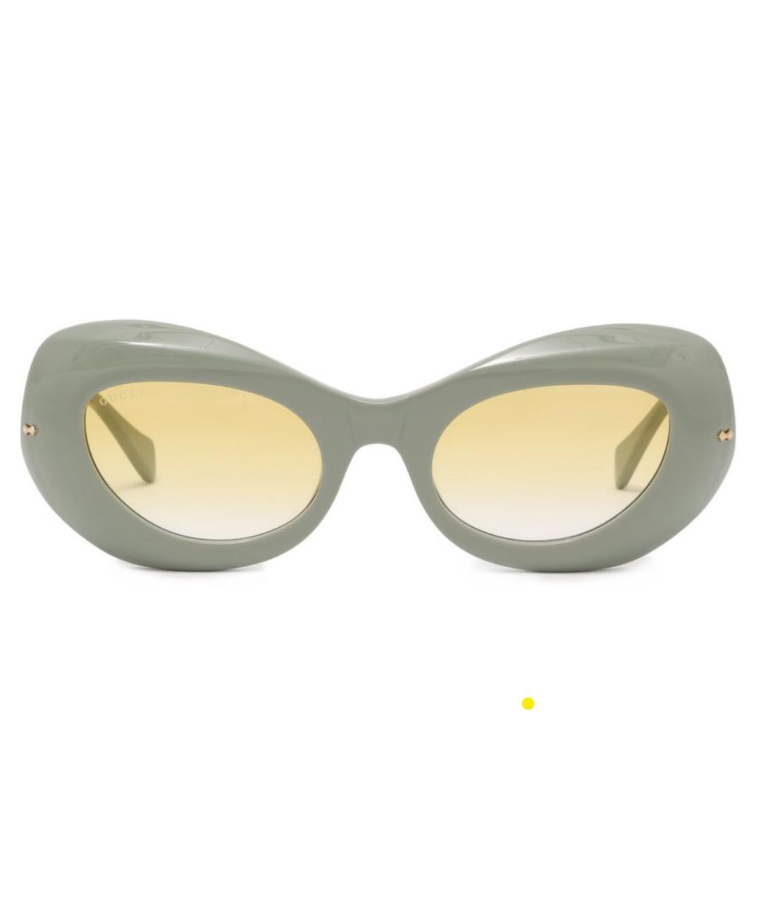 GUCCI Зеленые пластиковые солнцезащитные очки, фото 1