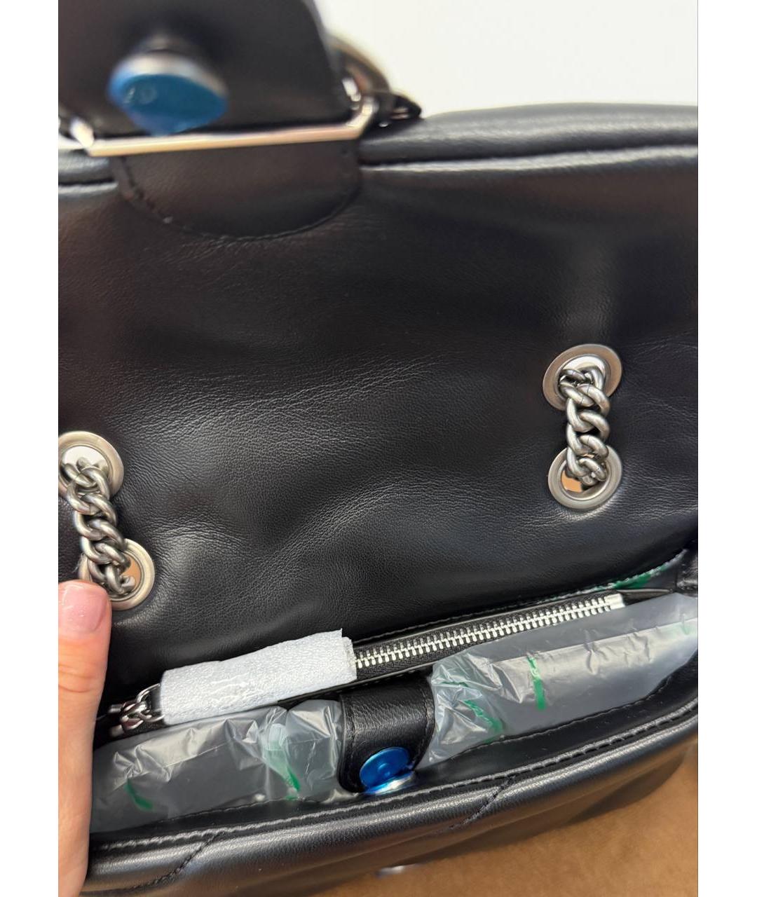 PINKO Черная кожаная сумка через плечо, фото 5