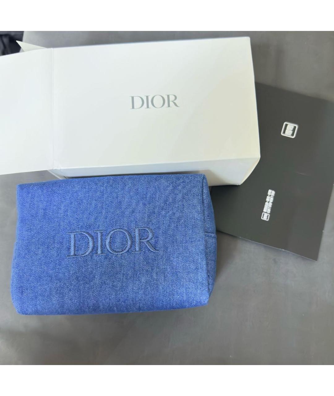 CHRISTIAN DIOR Синяя тканевая косметичка, фото 2