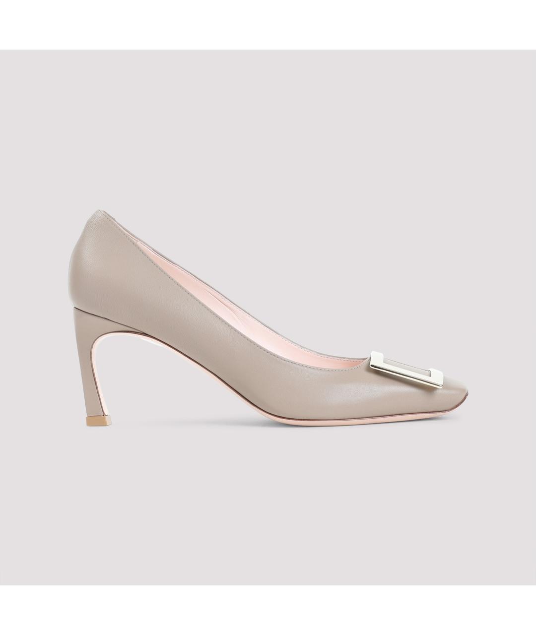 ROGER VIVIER Бежевые кожаные туфли, фото 3