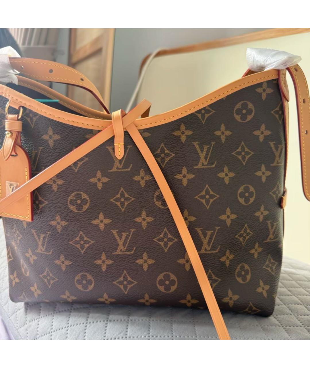LOUIS VUITTON Коричневая кожаная сумка через плечо, фото 2