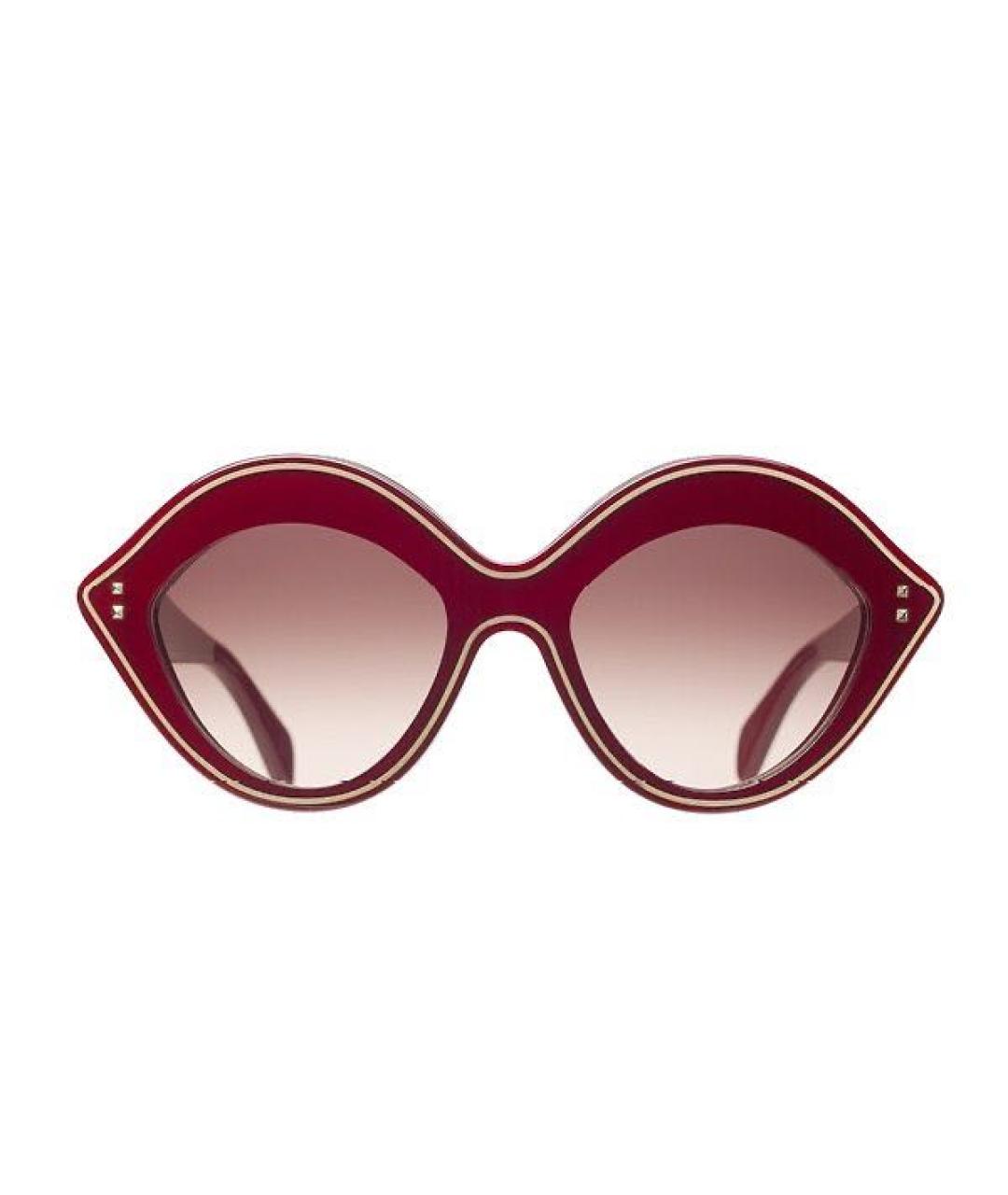 VALENTINO Бордовые пластиковые солнцезащитные очки, фото 1