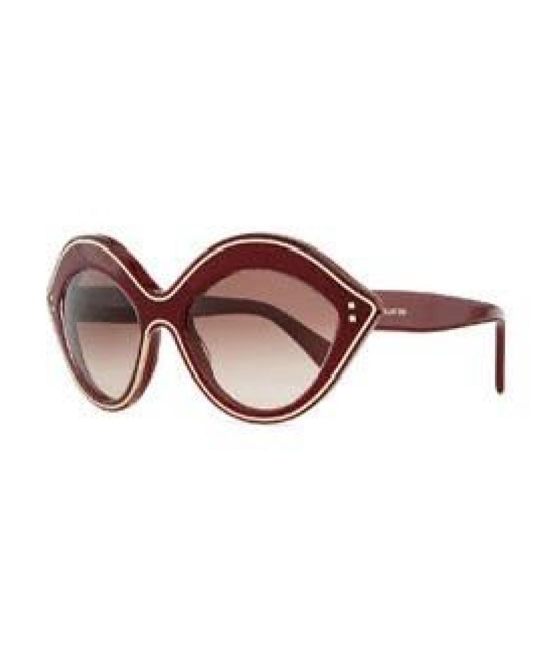 VALENTINO Бордовые пластиковые солнцезащитные очки, фото 2