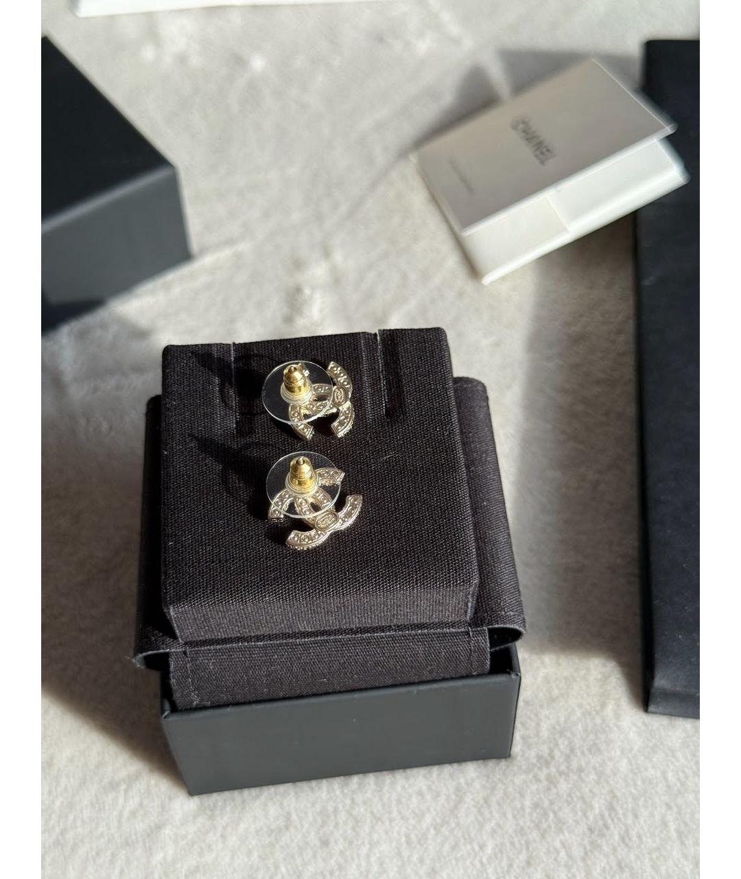 CHANEL Серебряные металлические серьги, фото 4