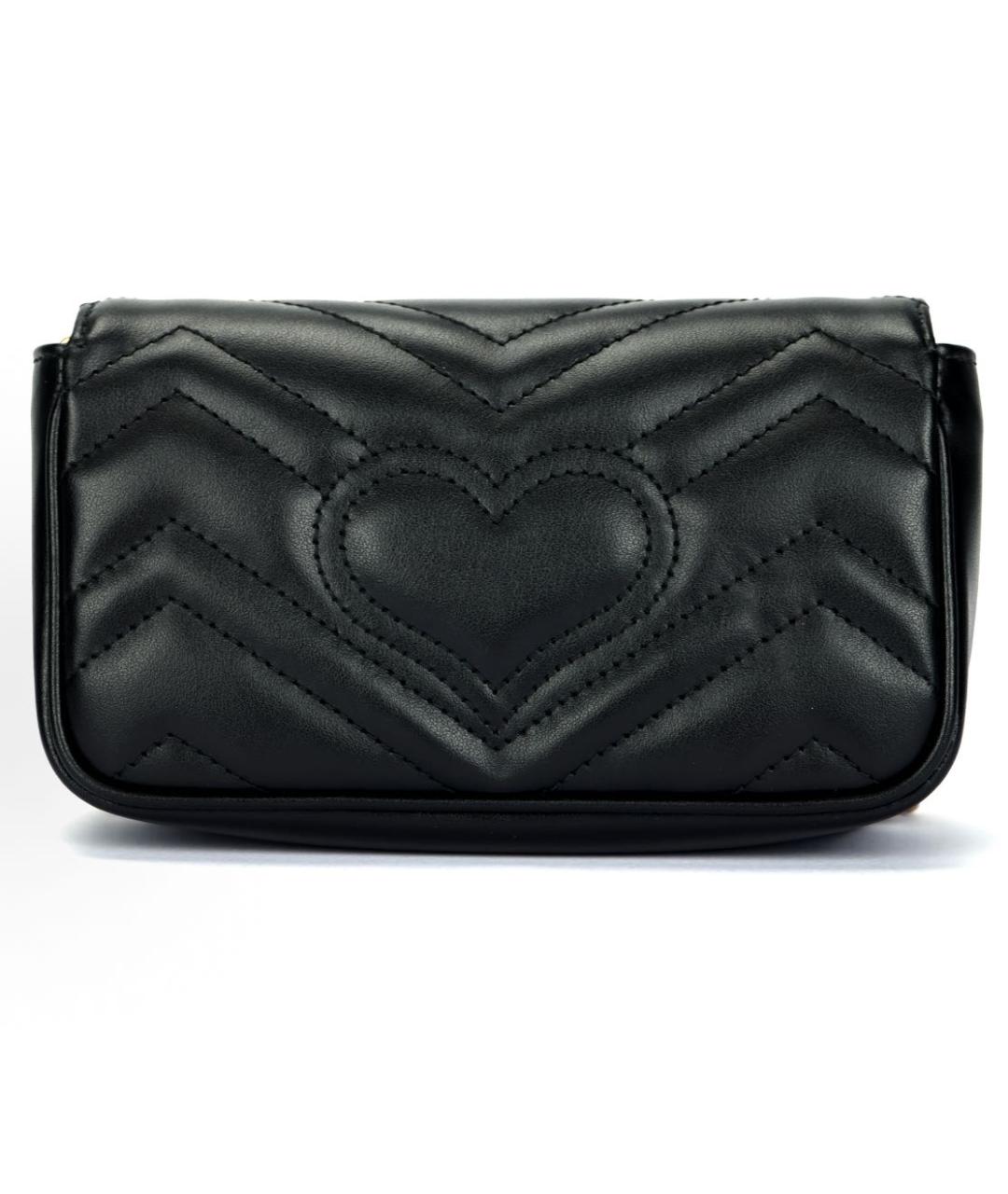 GUCCI Черная кожаная сумка через плечо, фото 3