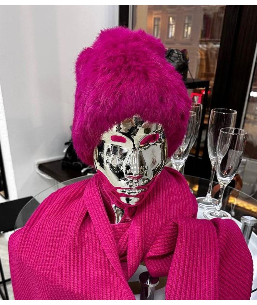 YVES SALOMON Фуксия шапка, фото 4