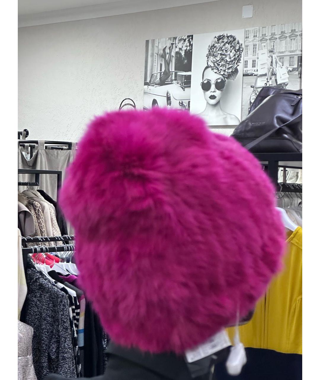 YVES SALOMON Фуксия шапка, фото 3