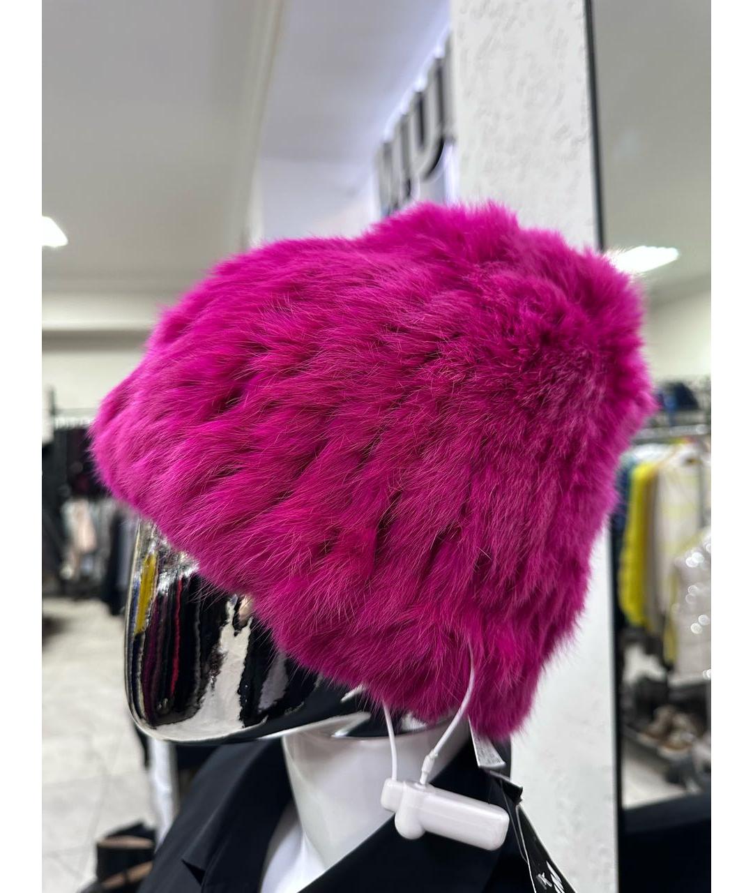 YVES SALOMON Фуксия шапка, фото 2