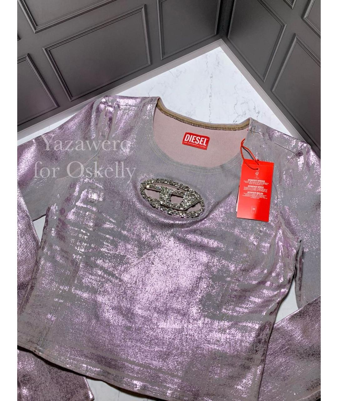 DIESEL Розовый хлопко-эластановый костюм с брюками, фото 5