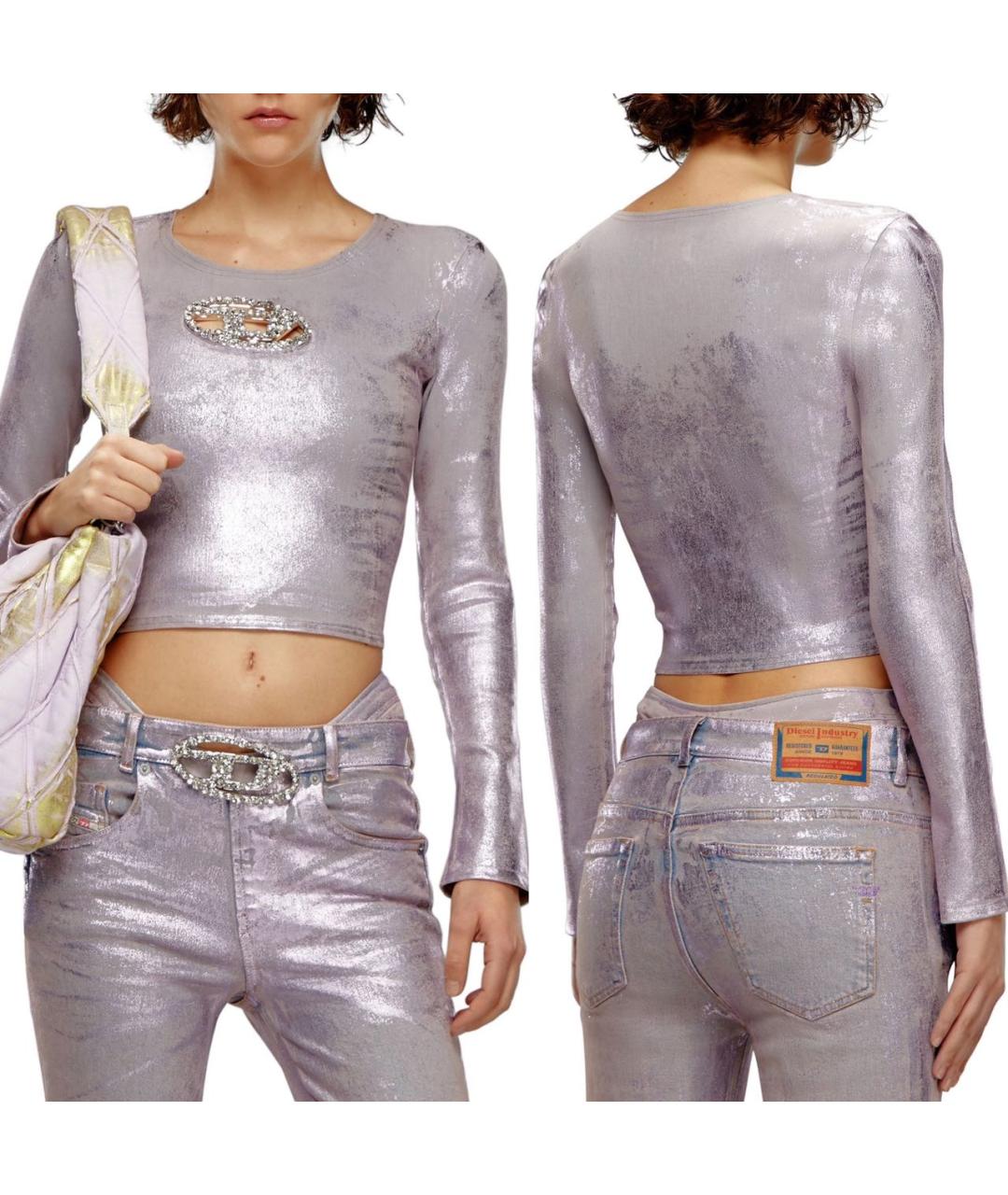 DIESEL Розовый хлопко-эластановый костюм с брюками, фото 3