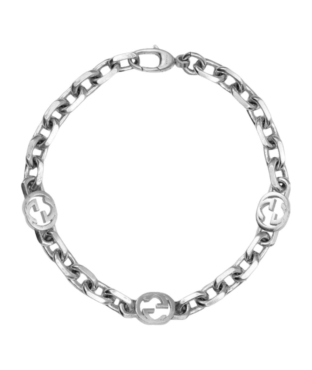 GUCCI Серебрянный серебряный браслет, фото 1