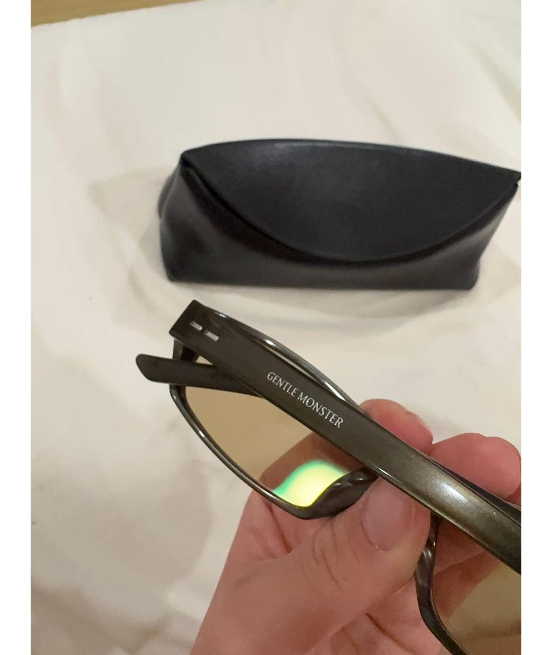 GENTLE MONSTER Коричневые пластиковые солнцезащитные очки, фото 3
