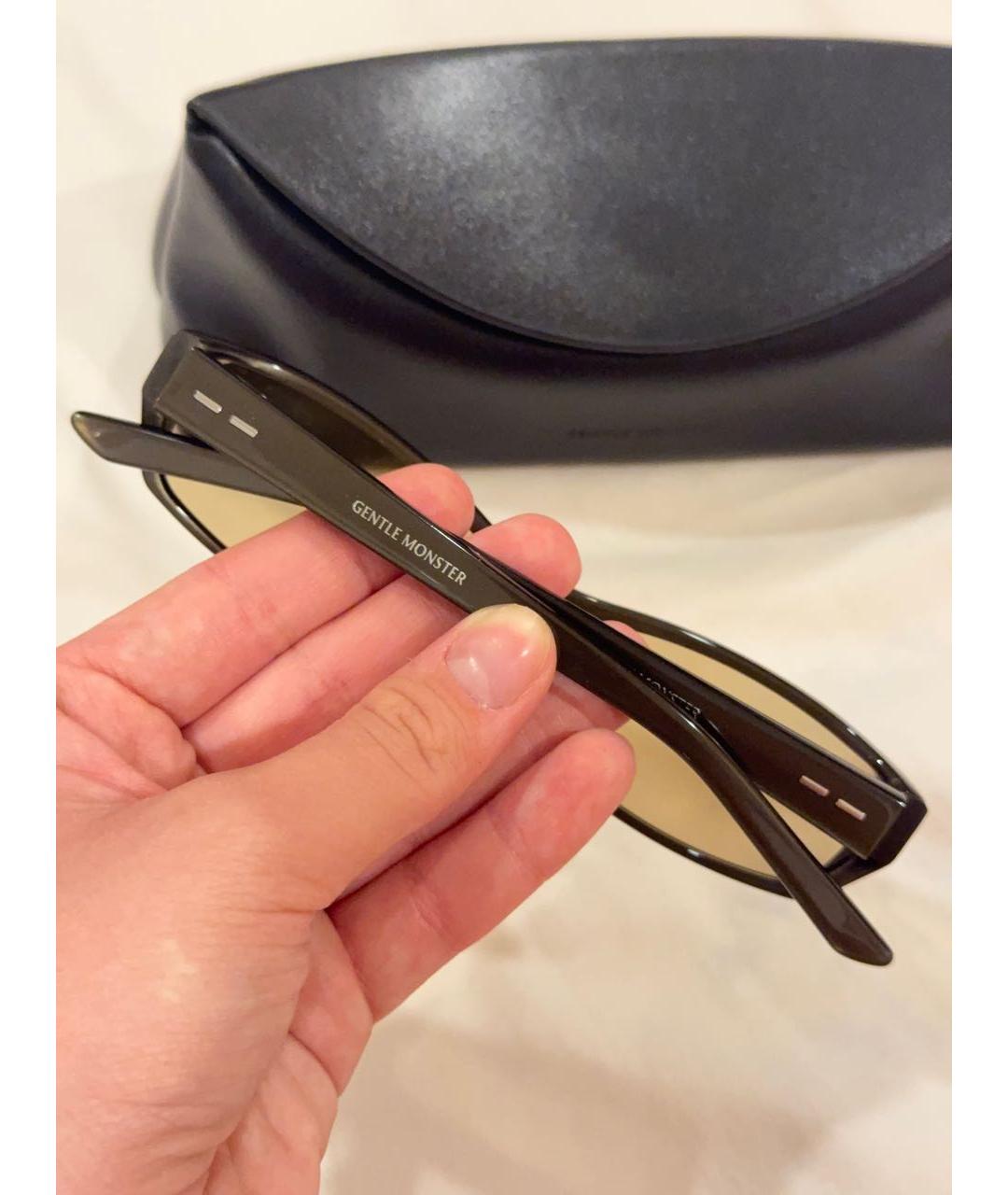 GENTLE MONSTER Коричневые пластиковые солнцезащитные очки, фото 4