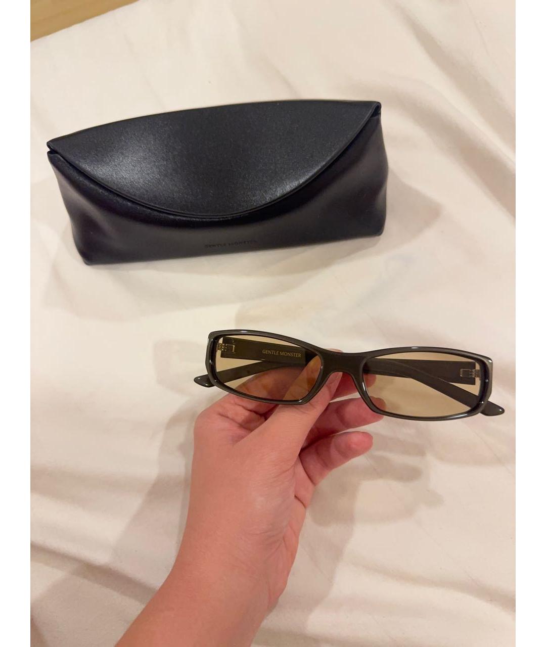 GENTLE MONSTER Коричневые пластиковые солнцезащитные очки, фото 7