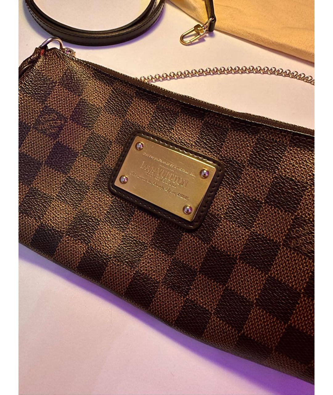 LOUIS VUITTON Коричневая кожаная сумка через плечо, фото 2