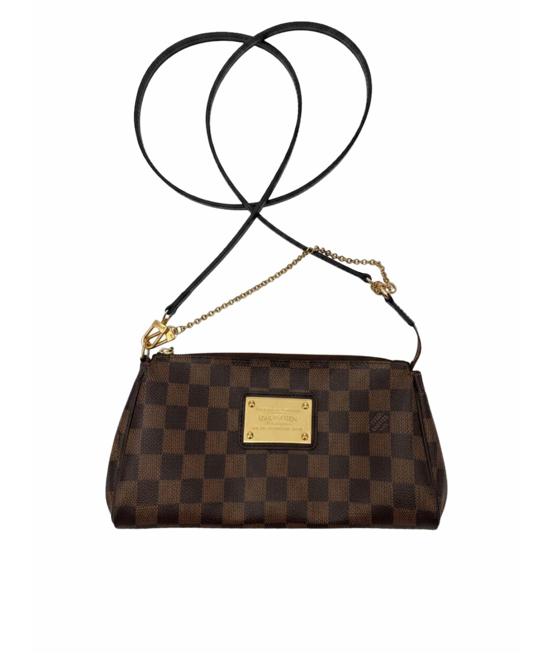 LOUIS VUITTON Коричневая кожаная сумка через плечо, фото 1