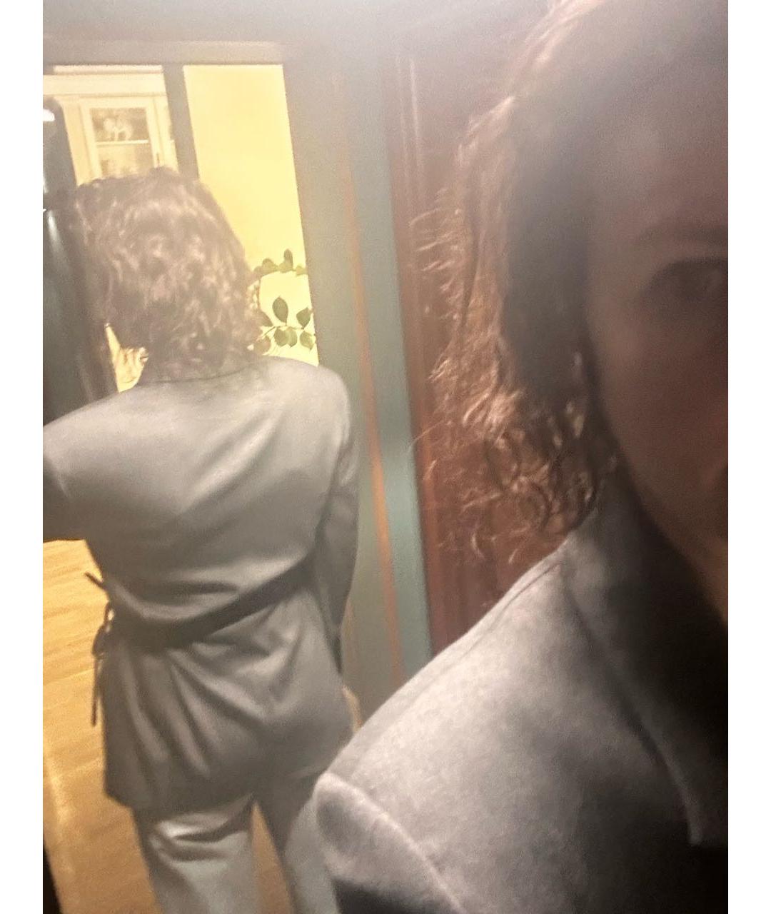 PINKO Антрацитовый шерстяной жакет/пиджак, фото 7