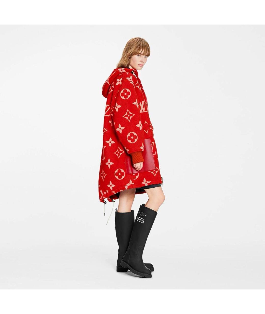 LOUIS VUITTON Красная шерстяная парка, фото 4