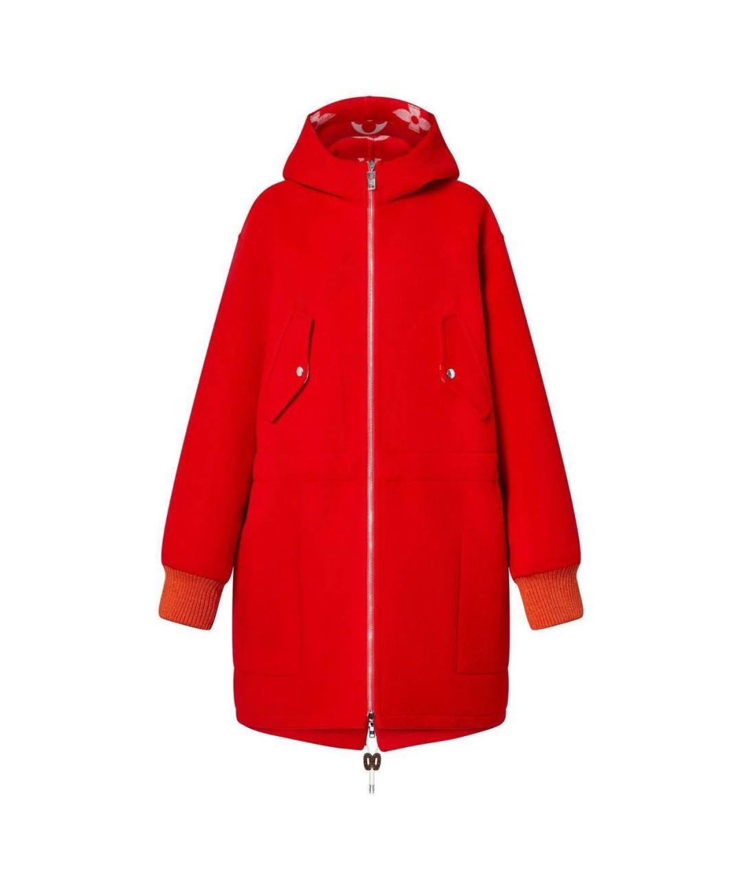 LOUIS VUITTON Красная шерстяная парка, фото 1