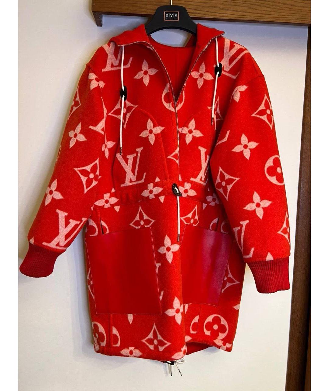 LOUIS VUITTON Красная шерстяная парка, фото 3
