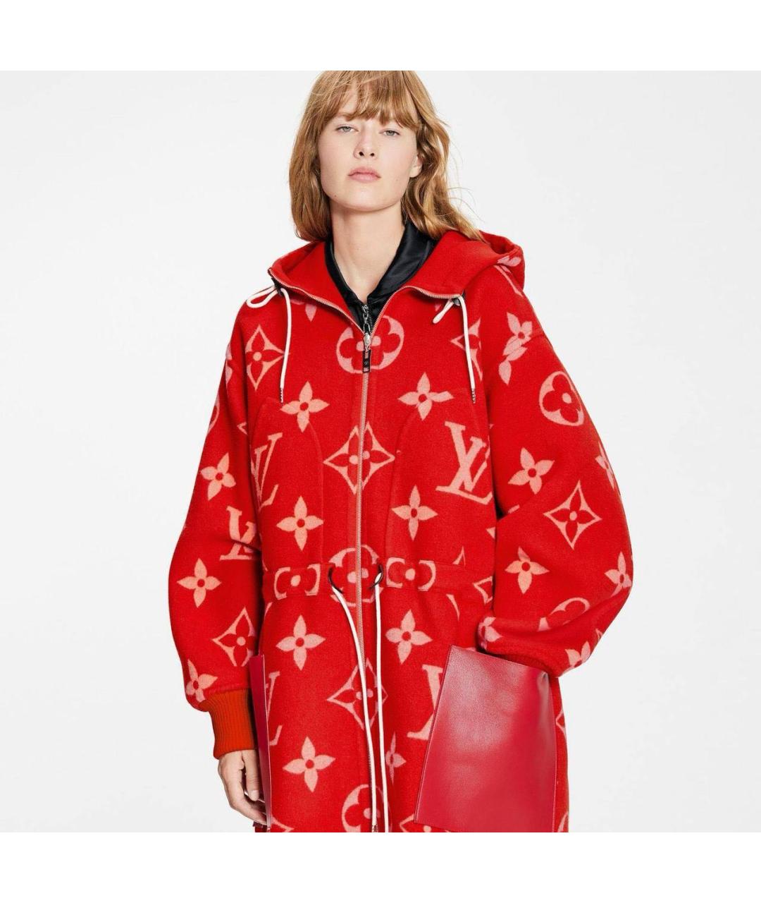 LOUIS VUITTON Красная шерстяная парка, фото 5