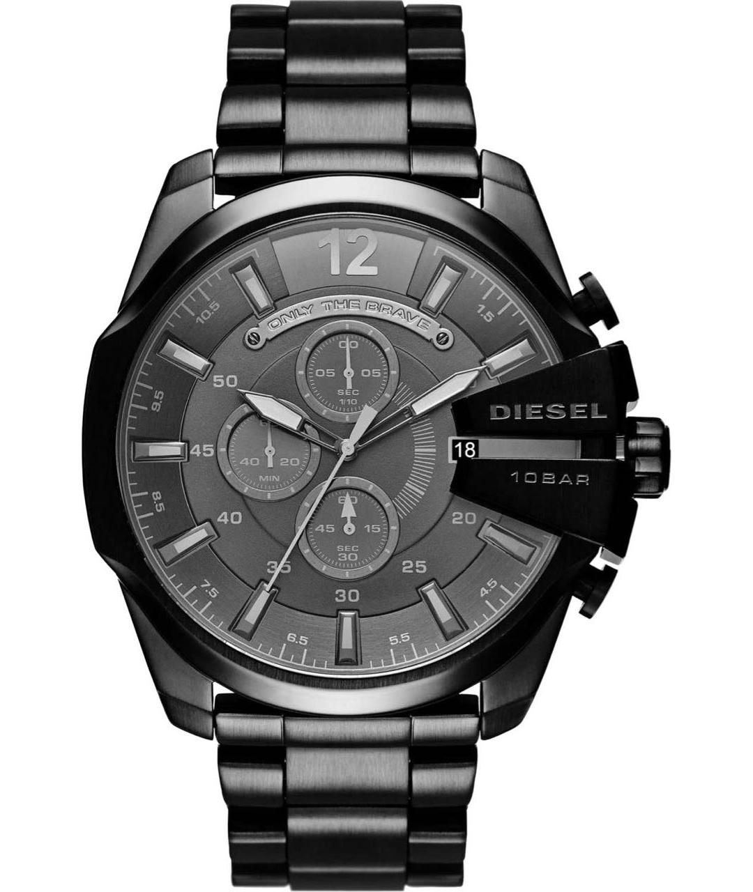 DIESEL Черные стальные часы, фото 6