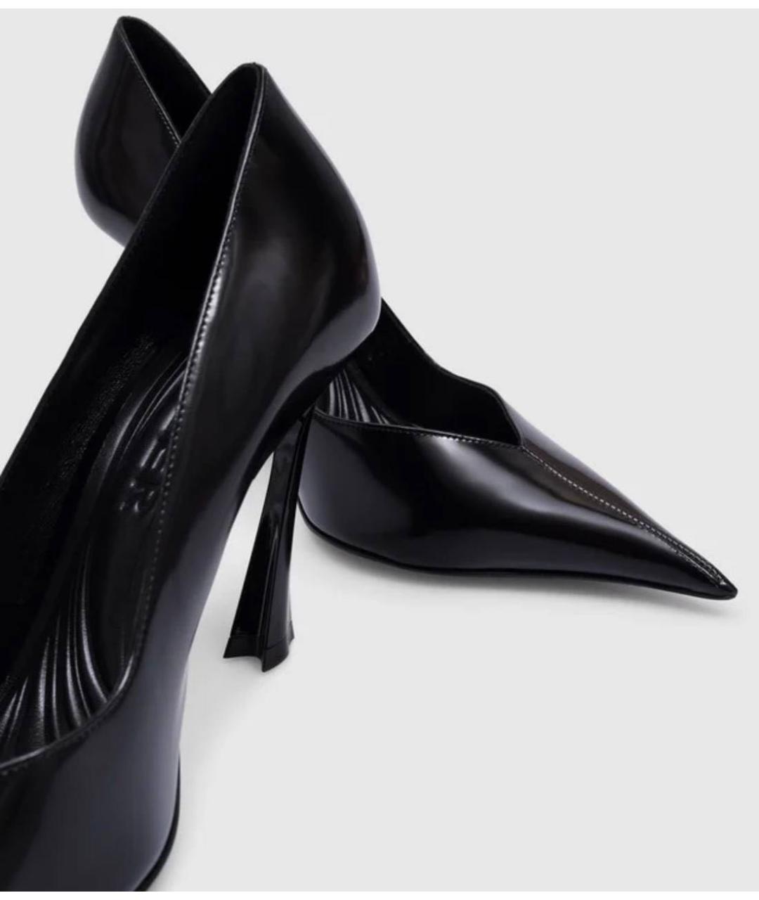 MUGLER Черные кожаные туфли, фото 5