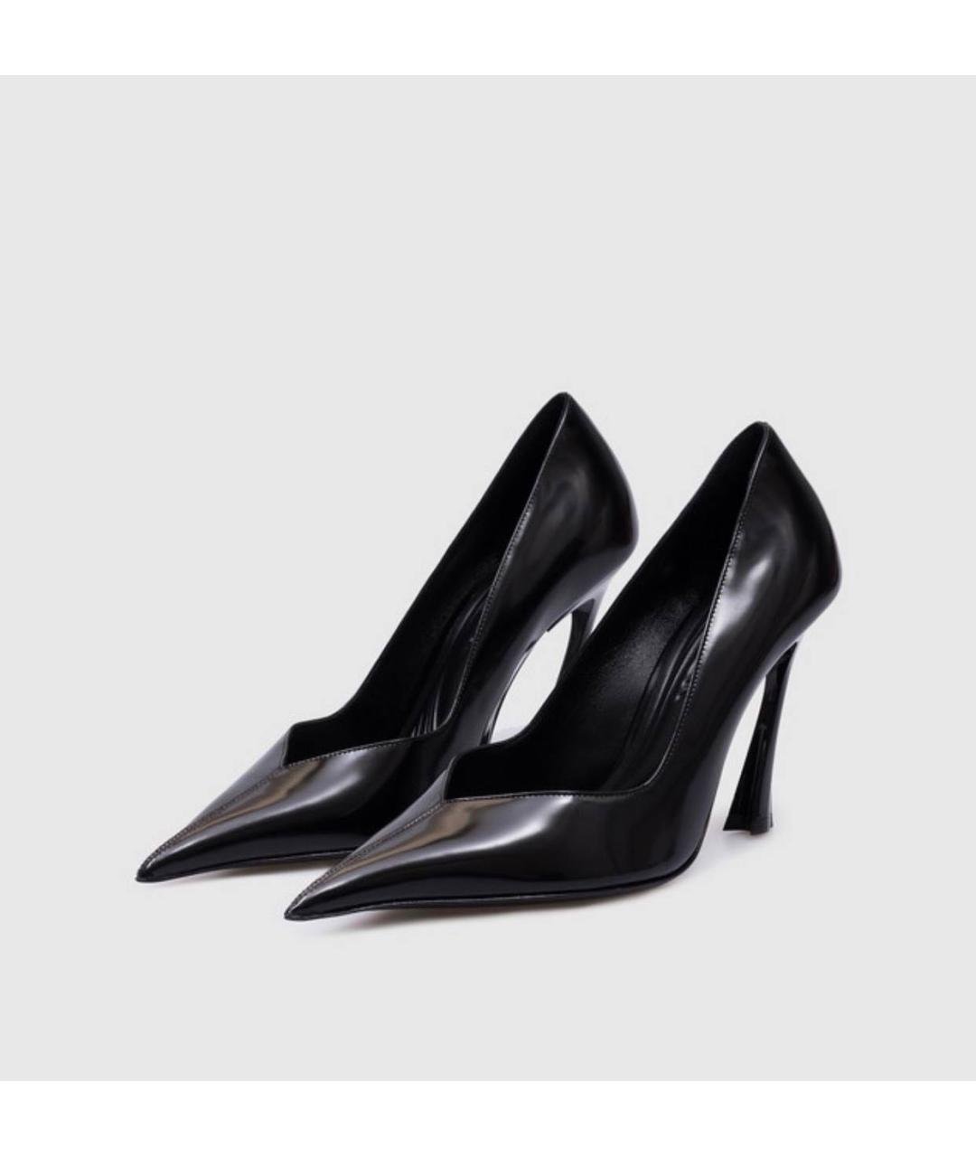MUGLER Черные кожаные туфли, фото 2