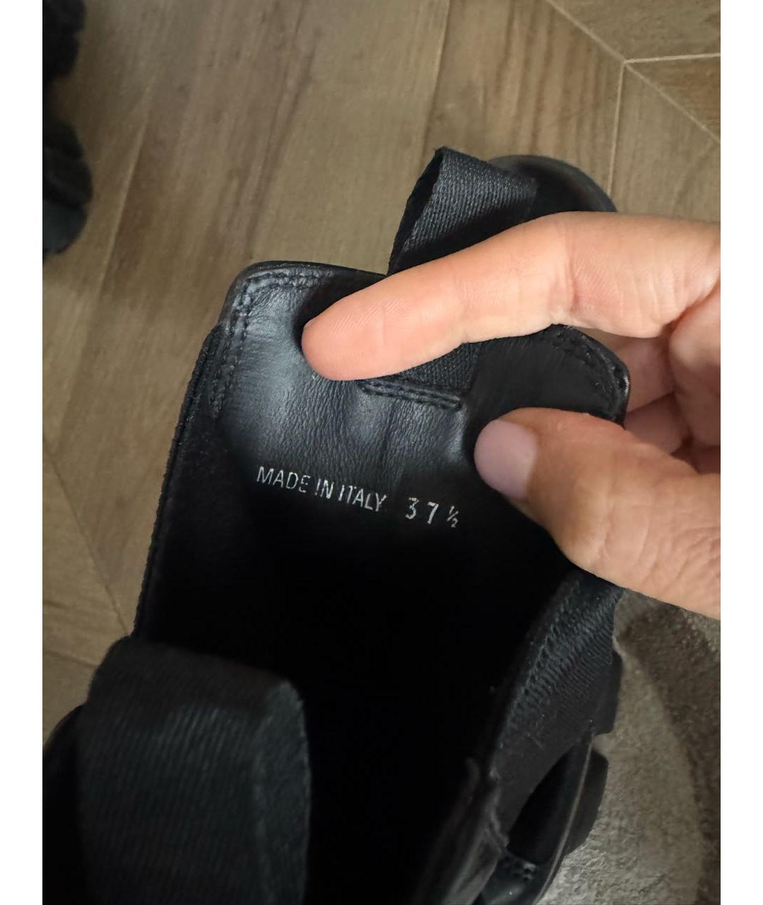 PRADA Черные кожаные ботинки, фото 4