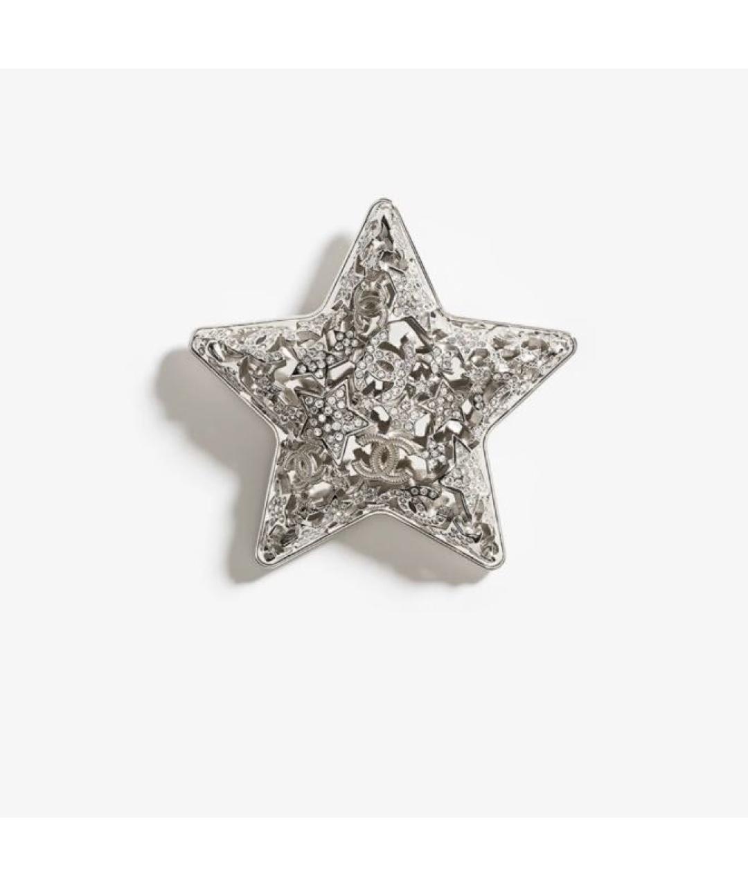 CHANEL Серебряная металлическая булавка / брошь, фото 3