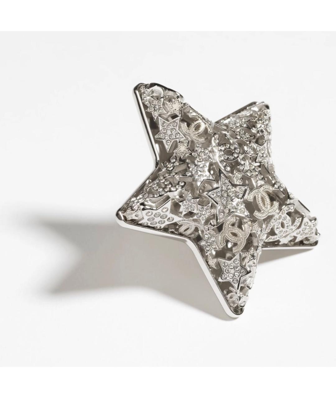 CHANEL Серебряная металлическая булавка / брошь, фото 2