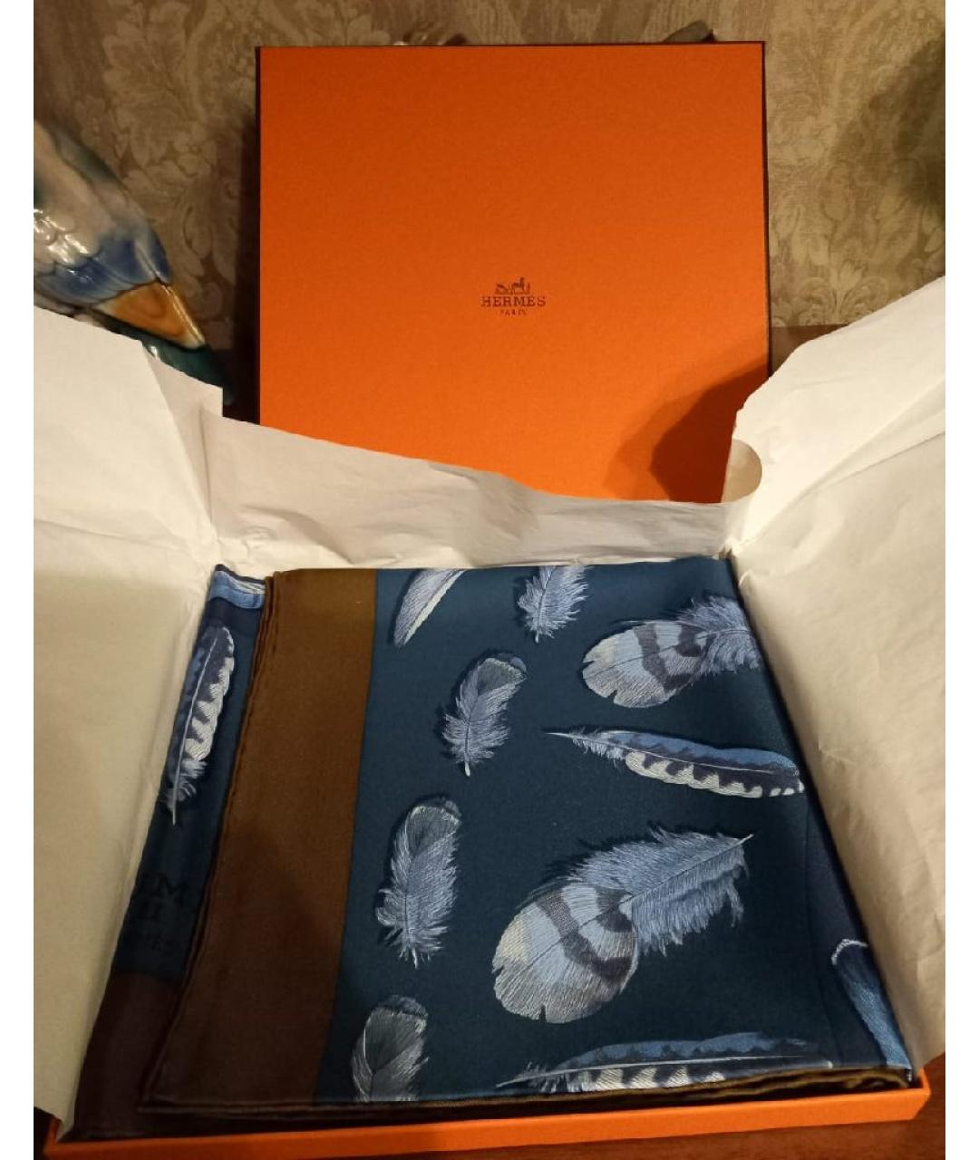 HERMES Мульти шелковый платок, фото 2