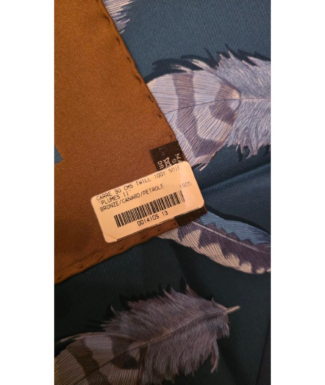 HERMES Мульти шелковый платок, фото 6