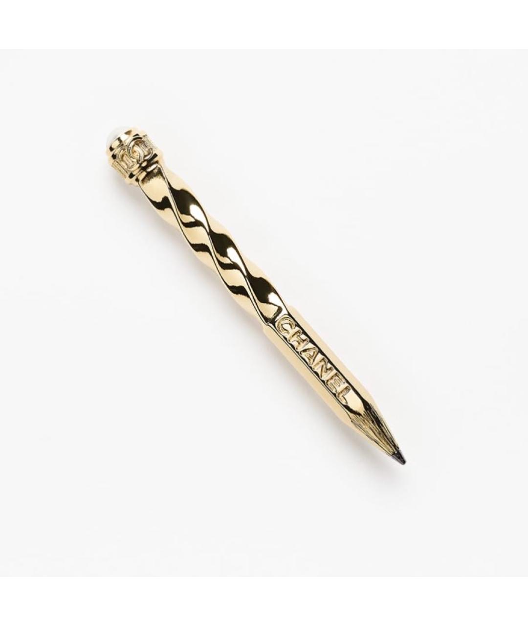 CHANEL Золотая металлическая булавка / брошь, фото 3