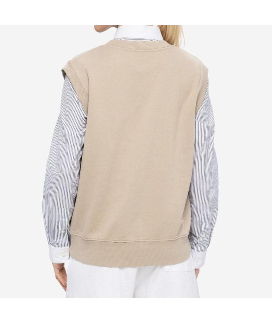 SPORTY AND RICH Бежевая хлопковая жилетка, фото 5