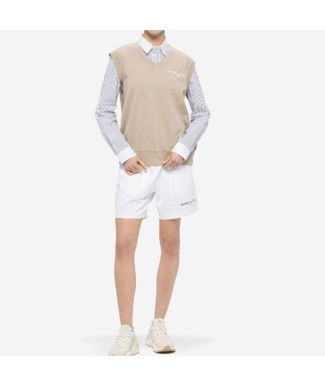 SPORTY AND RICH Бежевая хлопковая жилетка, фото 3